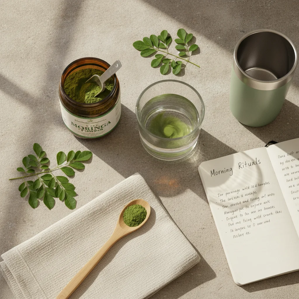 Hot matcha and moringa drinks with lattes