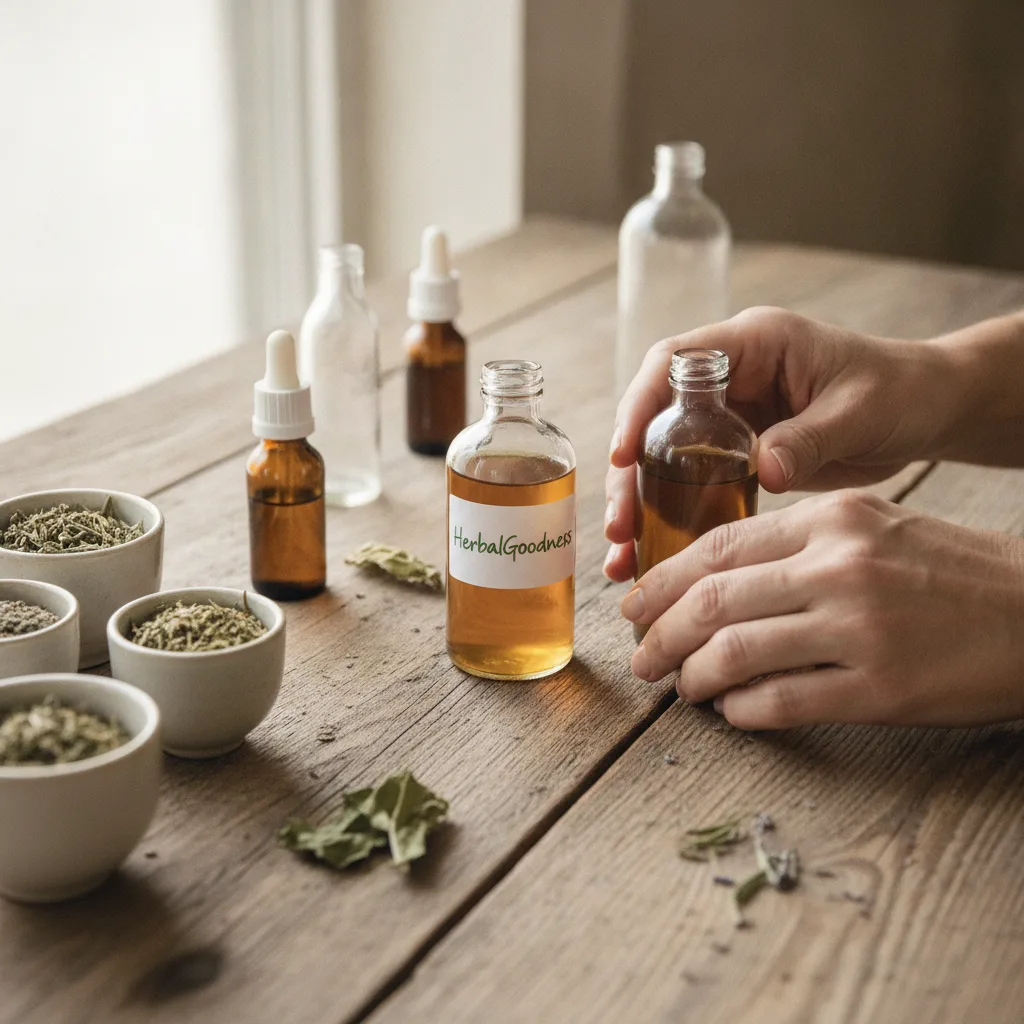 herbal shop selection shelves
