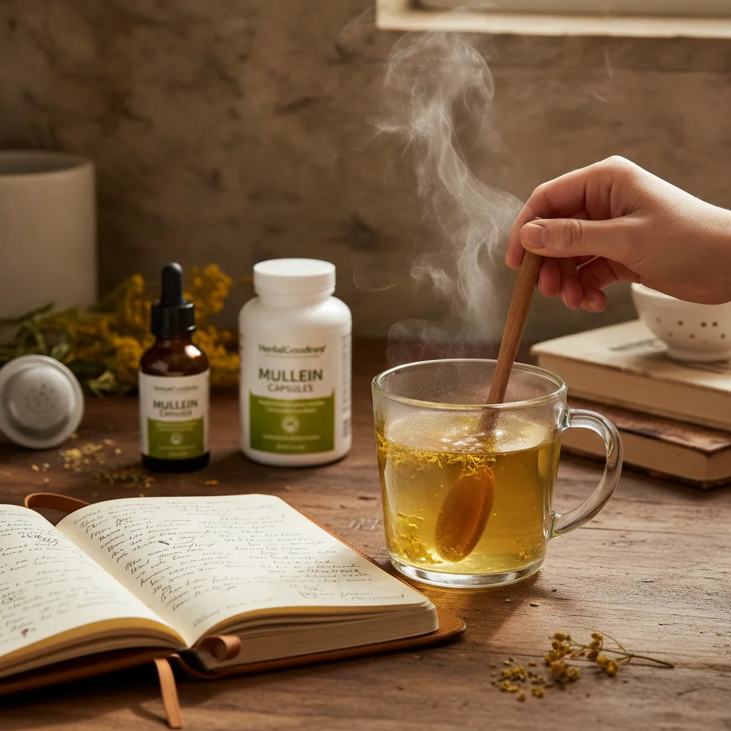 steeping mullein tea