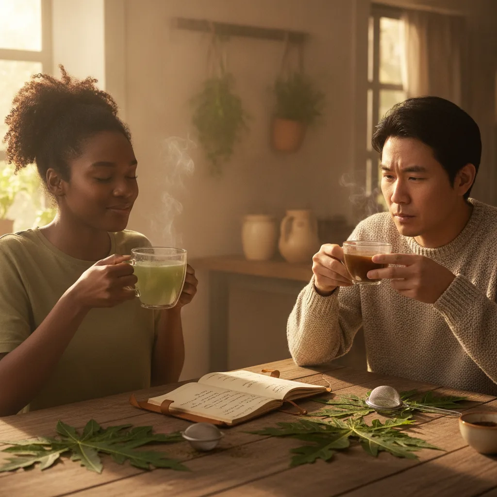 Papaya leaf tea sensory notes