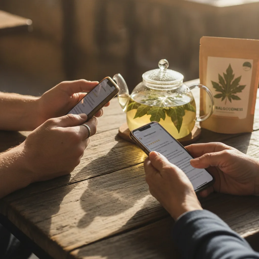 papaya leaf tea brewing