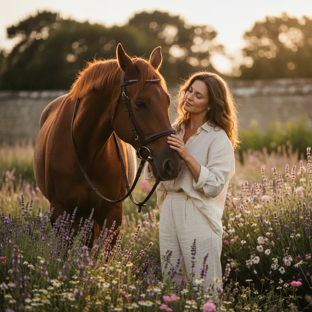 Farm equestrian amenities and main residence