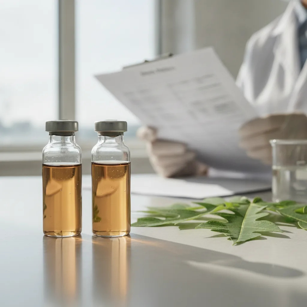 certificate of analysis for papaya supplement