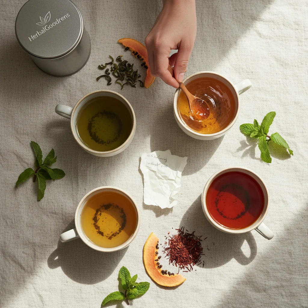 herbal tea leaves comparison