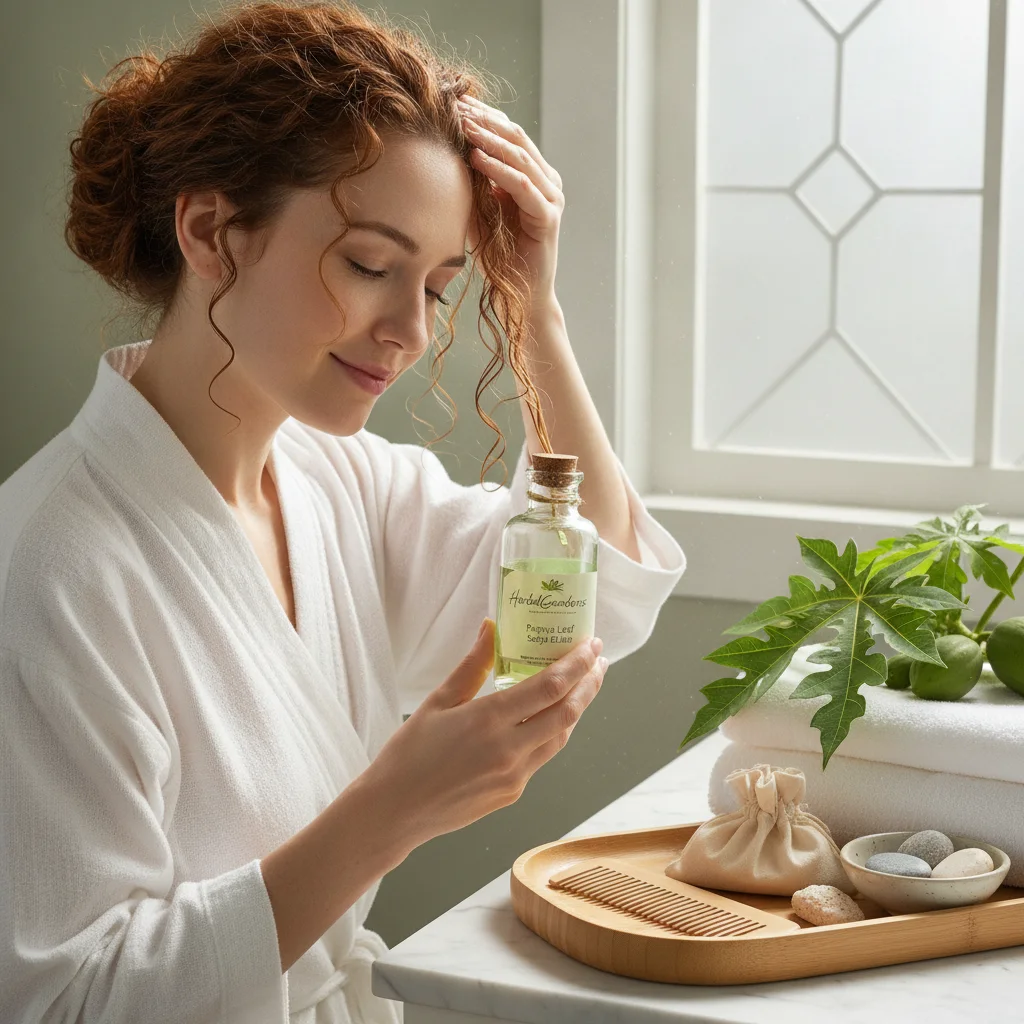 papaya-leaf-hair-application