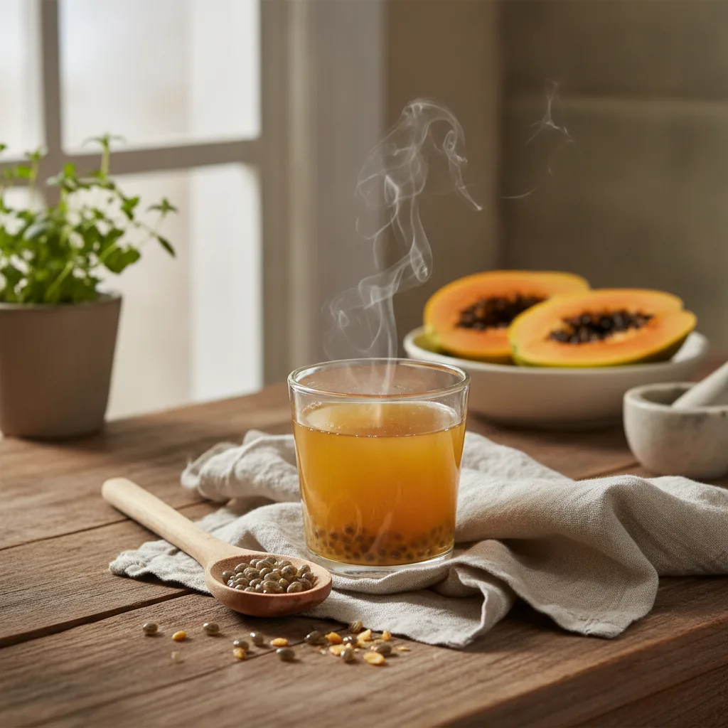 Dried Papaya Seeds in Kitchen