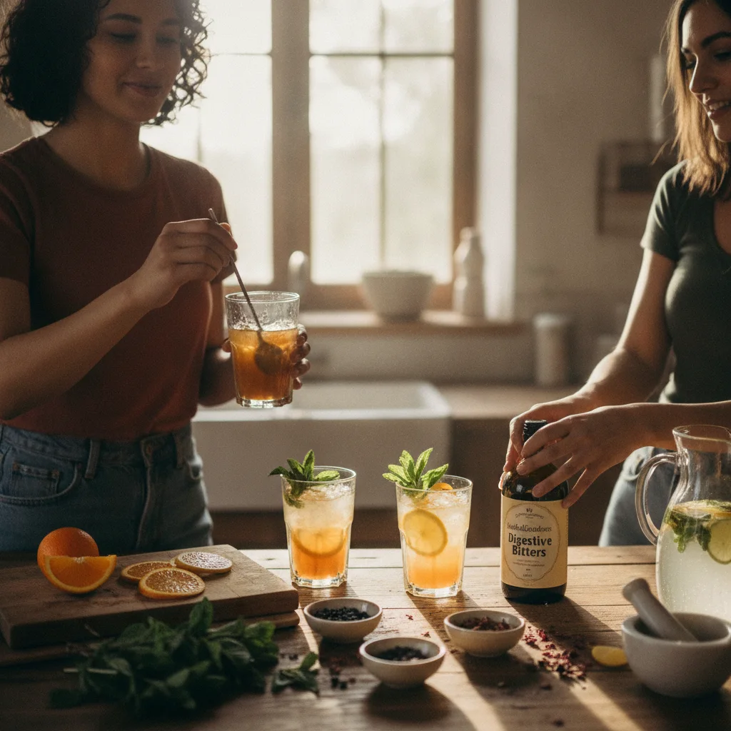 herbal bitters preparation and pairing