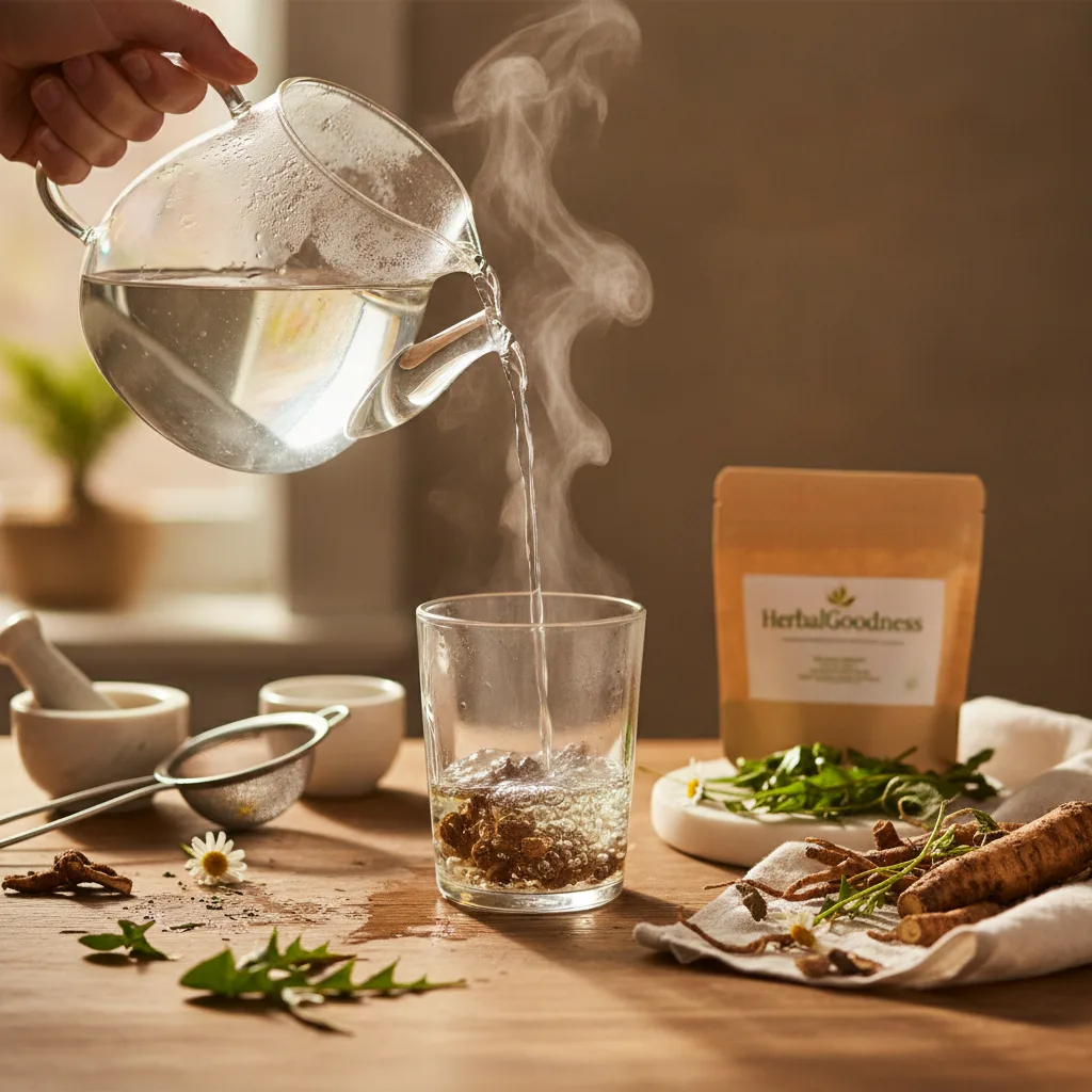 dandelion tea in cup