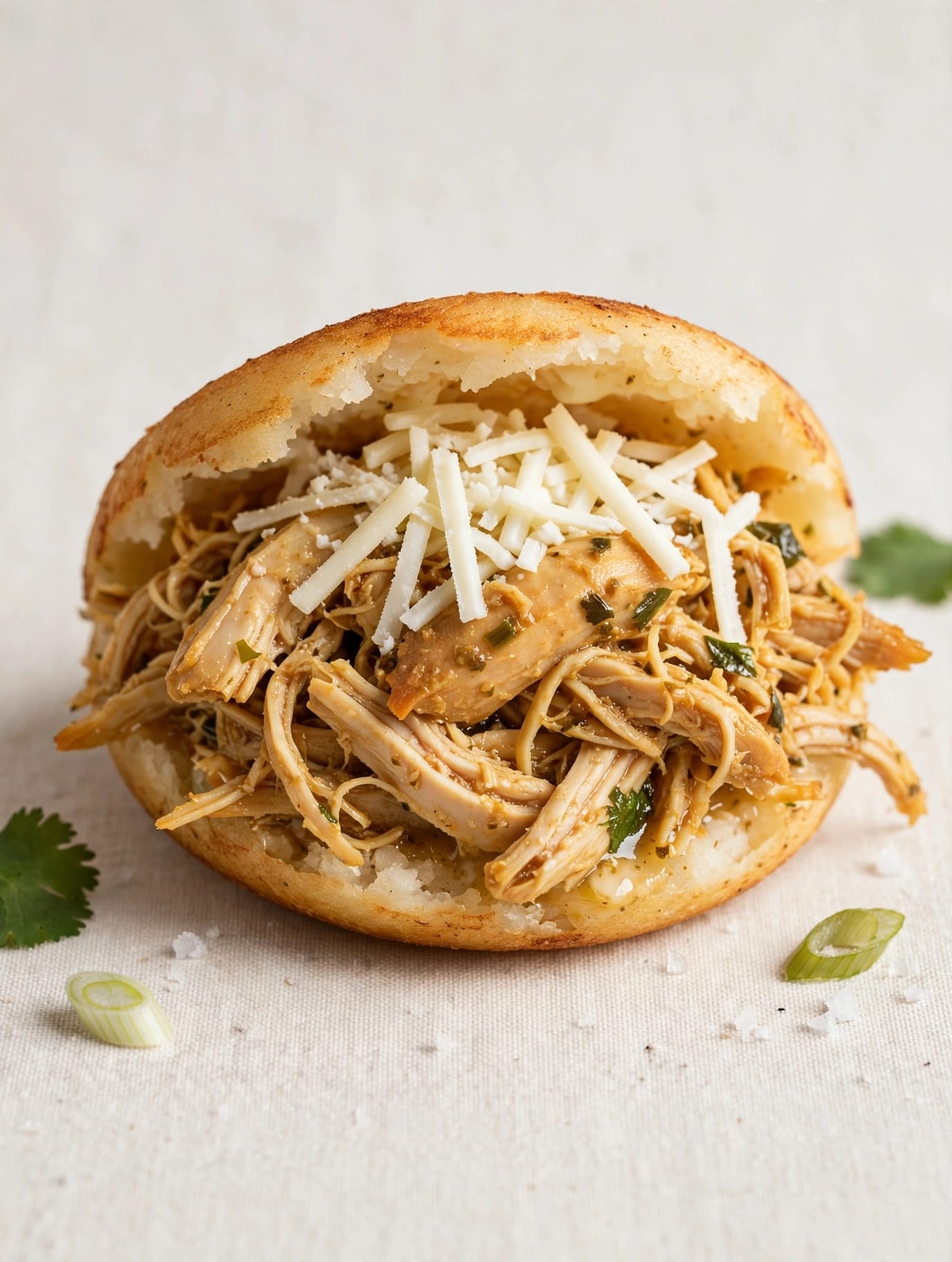 Arepa pollo mechado