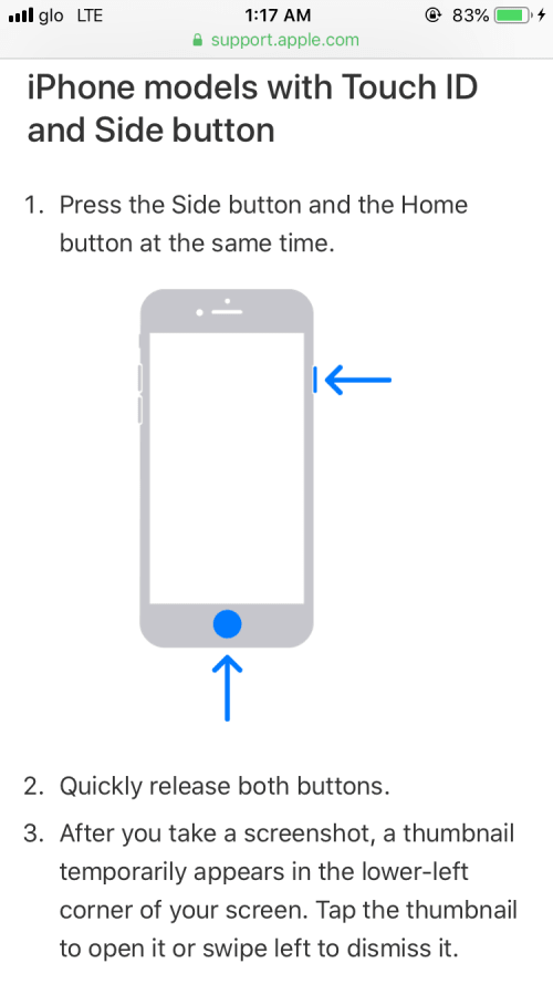 How to take screenshot on iPhone