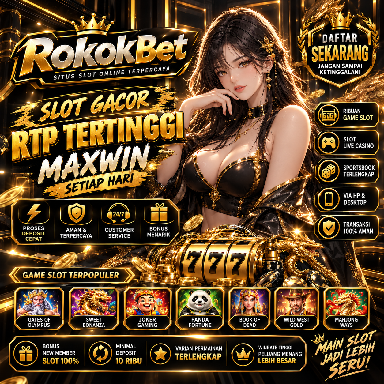 ROKOKBET ⭐ Slot Gacor & TOTO 4D Terpercaya dengan Link Result Macau Terbaru