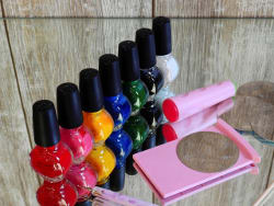 Photograph of a selection of nail polish