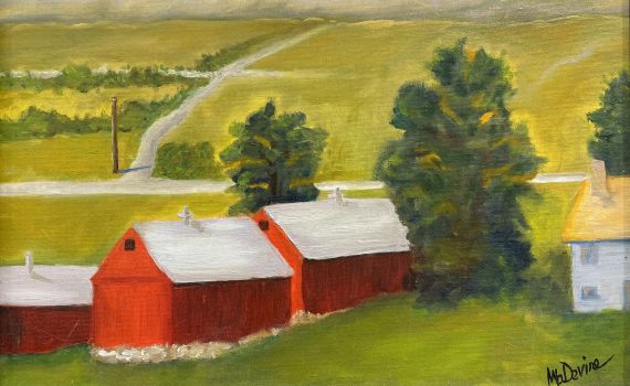 Two Barns by Marybeth Devine, 2021