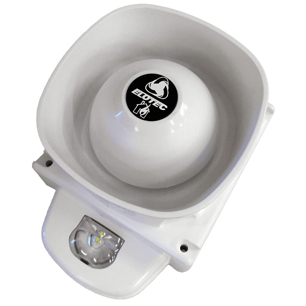 Veggmontert sirene m/blitz, IP66, EN 54-23