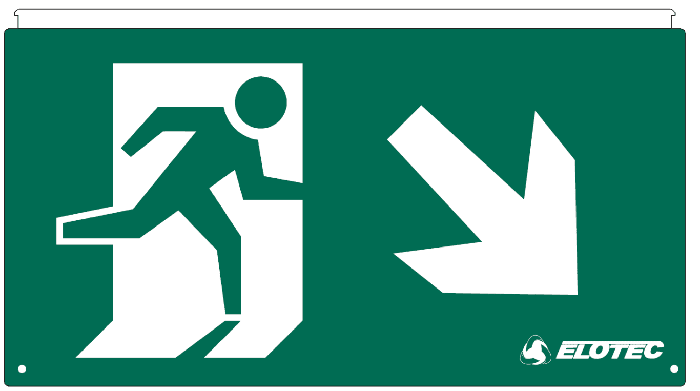 ELOSIGN piktogram, diagonal NED
