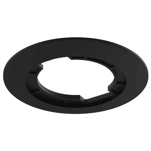 Dekorring EloSpot, rund, svart, 80mm