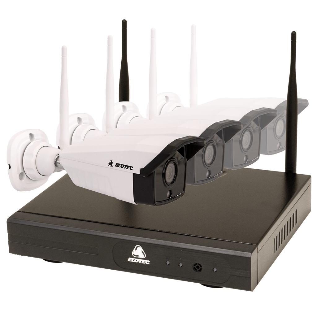 Elocam kamerasett, komplett m/ sentral og 4 kamera