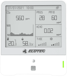 EloRa Miljøsensor, inne, display, Klasse C