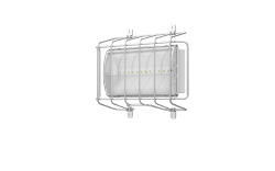 Ballgitter, tak/vegg, H260*B345*D77mm