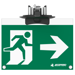 Nedhengt skilt sort, EloSpot, komplett