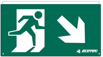 ELOSIGN valaisimen kuvake, Nuoli viistoon alas