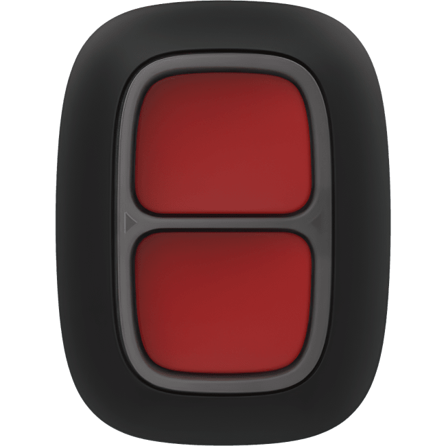Paniikkipainike. 2 painiketta. Elotec Ajax. musta