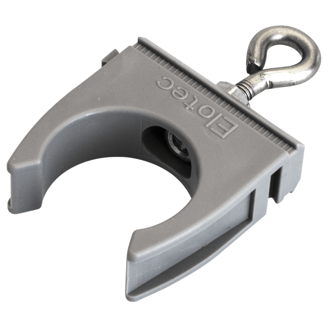 Rørfeste for wire, PVC, grått