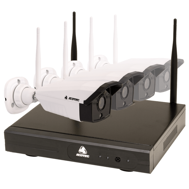 Elocam kamerasett, komplett m/ sentral og 4 kamera