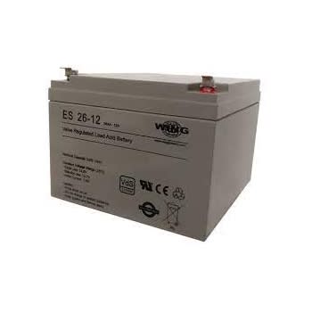 Batteri bly, 26 Ah 12 V, L165xB176xH127