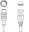 KSS ET-M12-4A-RJ45-A-P7-050 5m Ethernet PUR kabel M12 4 pin han plugg D