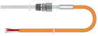 Pt100 følere ø=3 x 2000mm, 3 leder, PFA isolert (250 gr.C)