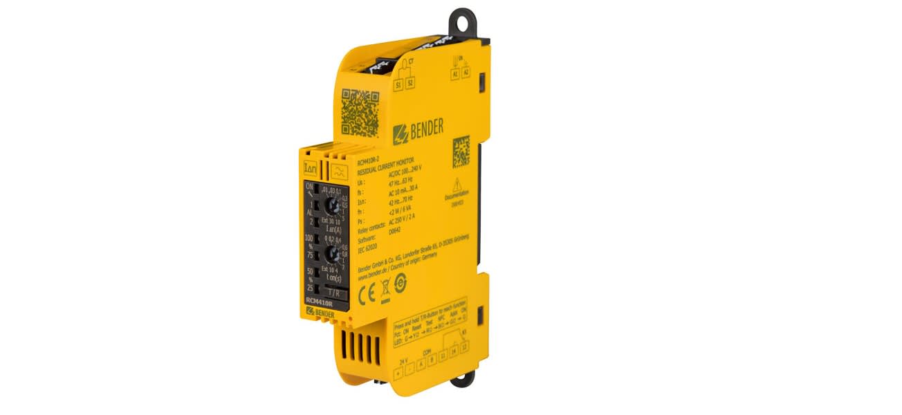 NYHET - LINETRAXX® RCM410R - Jordfeilvarsler fra Bender med Modbus RTU og NFC (Near Field Communication)
