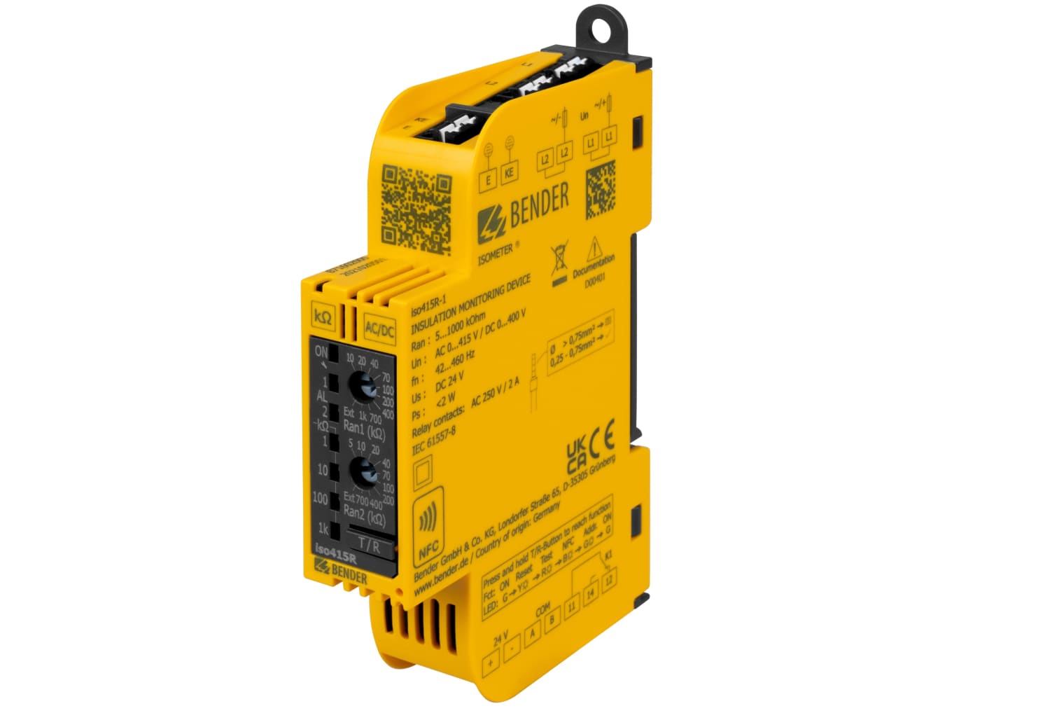 Nyhet fra Bender - iso415R med Modbus RTU og NFC (Near Field Communication)