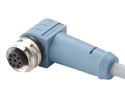 M12x1 kobling 8-pin vinklet. åpen ende. PVC-kabel. 10 m.