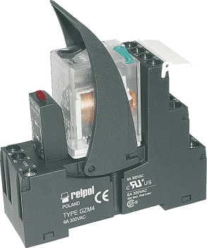 PIR3-024AC-00LV m/mek.ind.. test-/sperreknapp. varistor. LED. kompl. sokkel