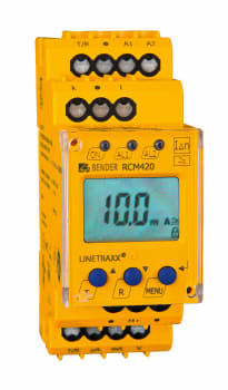 RCM420-D-1. Jordfeilvarsler type A. Tilkobling via fjærklemmer