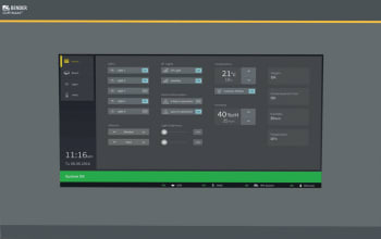 CP915 kontrollpanel med 15.6" skjerm med grå ramme