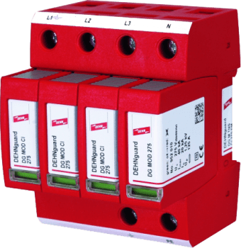 DEHNguard 25kA 275V 3P+N overspenningsvern m/sikring for TN-S