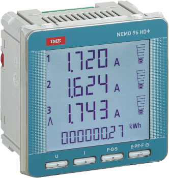 Nemo 96HD+. *Aux:80-265VAC/110-300VDC 1-5A CT. 80-690V L-L. THD+Harm. analyse