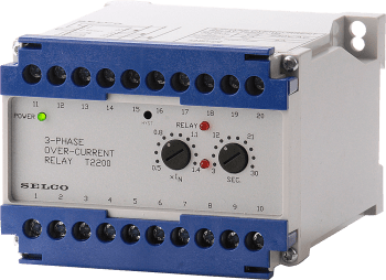 T2200.0010  Overstrømsvern 400/450V 5A. Manuell reset