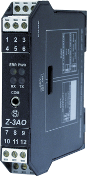 Analog utg.modul. 3 kanal  / RS485 ModBUS RTU