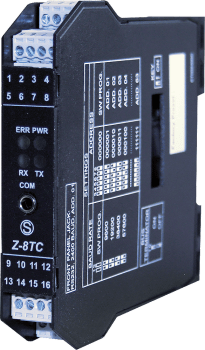 TC inngangsmodul. 8 kanal  / RS485 ModBUS RTU  Må leveres med Z-PC-DINAL2-17.5