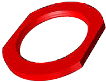 NR.TUE/P. 1"1/2 PVC mutter for NR og SCRR