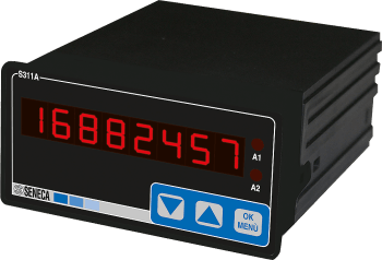 Digitalt instrument-totalisator med universal analog inng. 2 stk. releutg. og RS485 ModBus