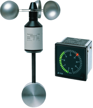 Anemometer AN-60-P/MH-4L/F/02. pendelutføre. fjærbelastede skovler. 4-20mA  4-leder.  3m kabel. IP65