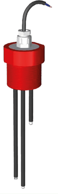 NRI 1½" PG9 4E 5M . Konduktiv nivåføler. 4 PE isolerte elektroder. L=1000mm. AISI316. IP66