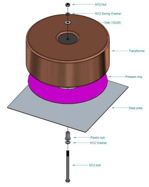Presspanring 210 x 100 x 1.0 for Bender ES710 medisinske skilletrafoer