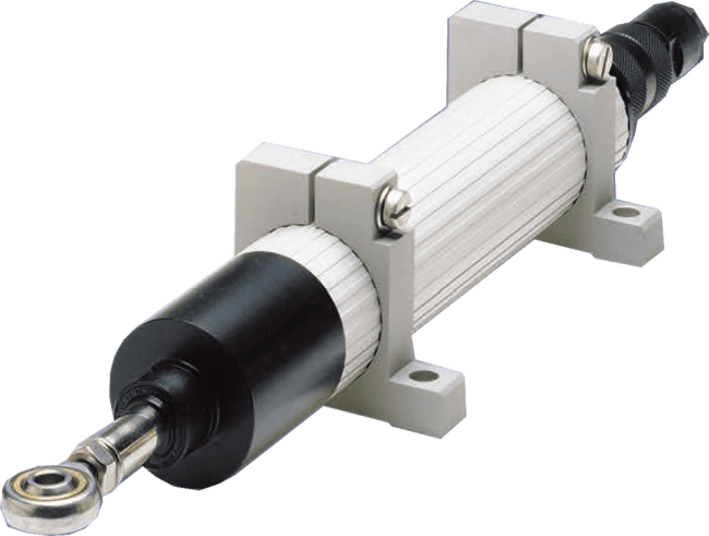 SP100-05/28. Linært Potensiometer. 2K. IP65. m/pluggtilkobling. 100mm slaglengde