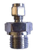 Kompresjonsnippel. AISI316. ø6x1/2"RG  BSPP