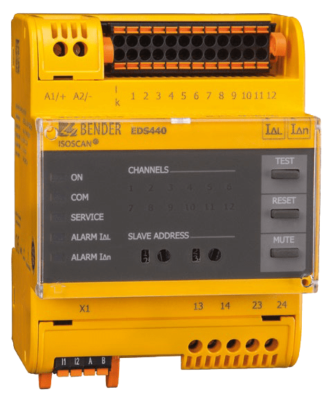 EDS441-LAB-4. Isolasjonsfeildetektor. 0.2...1mA. AC 2mA. Us; AC/DC 24…240V